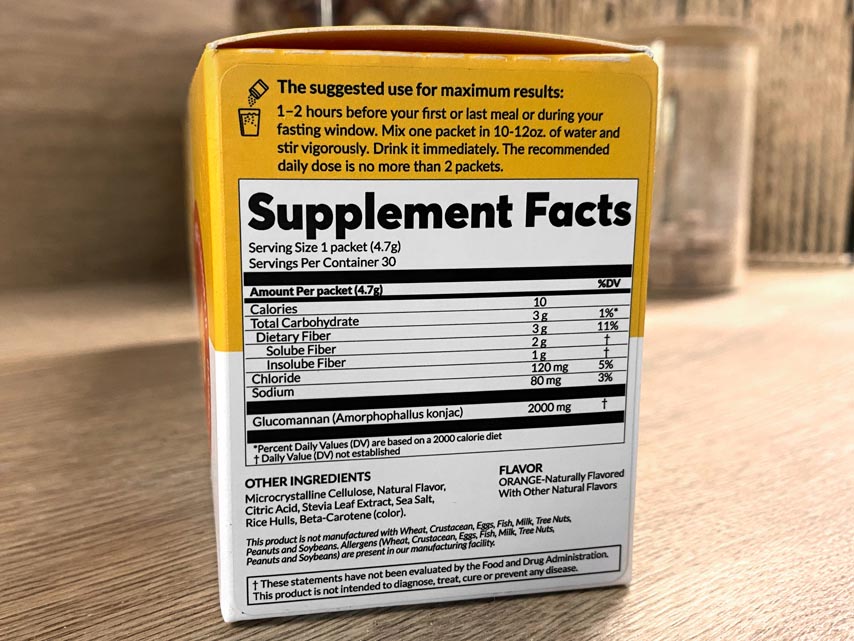 ingredients of DoFasting supplements