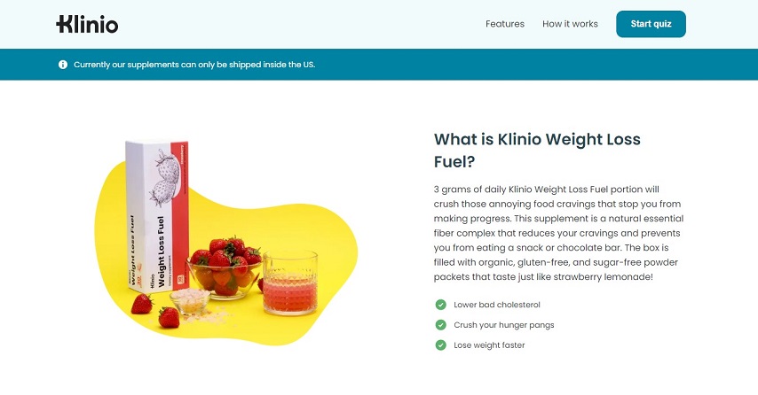 Klinio Weight Loss fuel screenshot