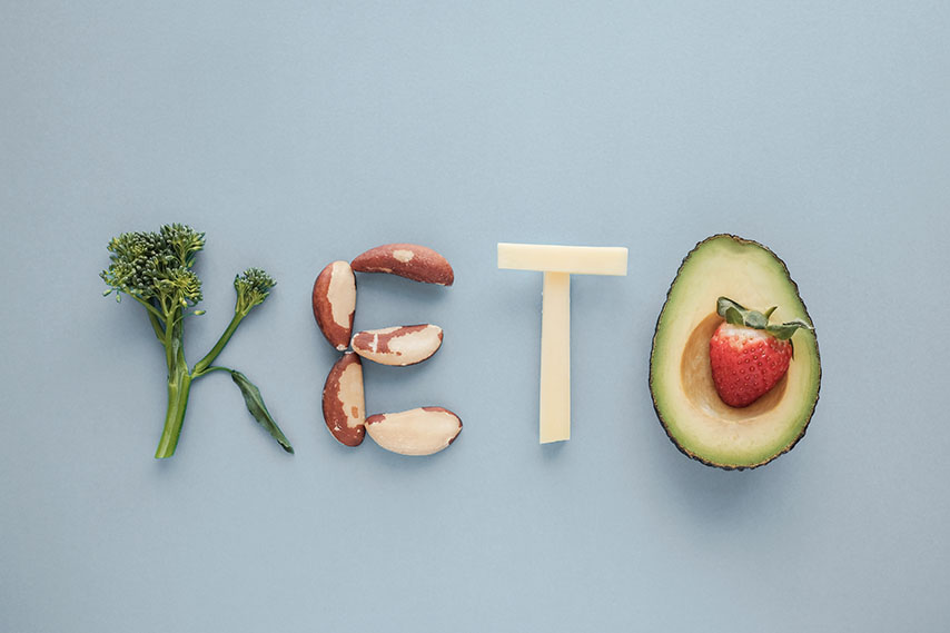 Keto word made from Ketogenic diet