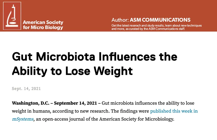 Reason 1 - The gut microbiome can either help lose weight or make it extremely challenging